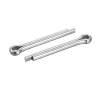 sourcing map Lot de 8 goupilles fendues en acier inoxydable 8 mm x 60 mm pour automobile, mécanicien, argenté