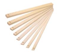 sourcing map Lot de 8 guides de rouleau à pâtisserie pour l'enseignement de la poterie, 33 x 2 cm, kit de rouleaux en argile en bois de 3, 6, 9, 12 mm d'épaisseur, bandes d'outils en céramique, guides