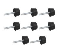 sourcing map Lot de 8 isolateurs de vibrations coniques en caoutchouc pour amortisseurs, pieds en caoutchouc de 3 x 1,5 cm avec goujons M6 x 40 mm pour compresseurs d'air, moteurs diesel de garage,