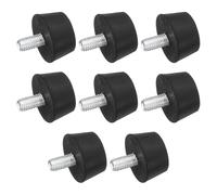 sourcing map Lot de 8 isolateurs de vibrations coniques en caoutchouc pour amortisseurs, pieds en caoutchouc de 3 x 1,6 cm avec goujons M8 x 15 mm pour compresseurs d'air, moteurs diesel de garage,