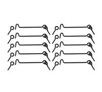 sourcing map Lot de 8 loquets pivotants pour porte de portail - 10,2 cm - Avec vis de montage pour porte de fenêtre en bois - Noir