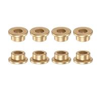 sourcing map Lot de 8 manchons de roulement à bride 10 mm alésage 16 mm OD 10 mm Longueur 3 mm Bague en bronze auto-lubrifiante Manchon pour équipement industriel