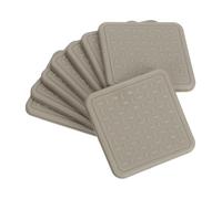 sourcing map Lot de 8 patins antidérapants pour meubles, 5 cm, carrés en caoutchouc antidérapant, dessous de verre de meubles, patins de protection de sol antidérapants pour lit, canapé, table (beige)