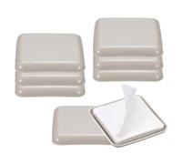 sourcing map Lot de 8 patins de meubles carrés auto-adhésifs de 5,1 cm pour planchers en bois dur, table, canapé, armoire, kaki