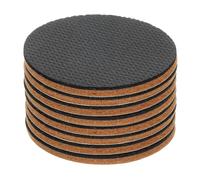 sourcing map Lot de 8 patins ronds en feutre et EVA pour protéger les planchers, les pieds de table et les pieds de chaise, 70 mm, marron + noir