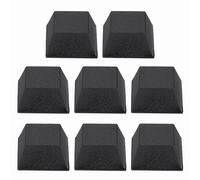 sourcing map Lot de 8 pieds d'isolation en caoutchouc pour haut-parleur, 2 x 1 cm, tapis de base anti-vibrations avec support adhésif pour amplificateur, platine, caisson de basses, moniteurs, noir