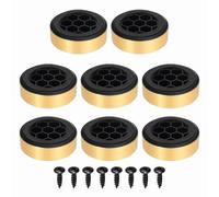 sourcing map Lot de 8 pieds d'isolation pour haut-parleur, 59 mm x 19 mm en mousse plastique absorbant les chocs, anti-vibrations, pour système audio CD, HiFi, home cinéma, doré