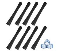 sourcing map Lot de 8 pilons à cocktail en polypropylène de 25,4 cm - Accessoires de bar - Broyeur à glace pour maison, fête, cocktail, boissons aux fruits, noir (épais)
