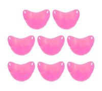 sourcing map Lot de 8 pocheuses à œufs en silicone antiadhésives - Gadget de cuisine pour le petit-déjeuner - Pour micro-ondes, friteuse à air chaud, cuisson bouillie, pochée, fuchsia