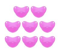 sourcing map Lot de 8 pocheuses à œufs en silicone antiadhésives - Gadget de cuisine pour le petit-déjeuner - Pour micro-ondes, friteuse à air chaud, cuisson bouillie, pochée, violet