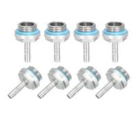 sourcing map Lot de 8 raccords G1/4, filetage G1/4 avec buse OD de 4 mm pour tuyau de refroidissement à eau PC Accessoires