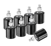 sourcing map Lot de 8 rouleaux de guidage pour portail coulissant, 4,3 cm en nylon pour porte coulissante, support de portail, guide universel à roulement à billes scellé, noir