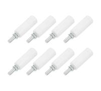 sourcing map Lot de 8 rouleaux de guidage pour portail coulissant, 7,6 cm en nylon, roulettes universelles pour portail coulissant, porte électrique, blanc