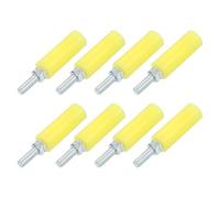 sourcing map Lot de 8 rouleaux de guidage pour portail coulissant, 7,6 cm en nylon, roulettes universelles pour portail coulissant, porte électrique, jaune