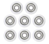 sourcing map Lot de 8 roulements à billes 8 x 30 x 8,5 mm - Double blindage en acier chromé - Roulettes à roulement pour pièces de salle de sport - Blanc