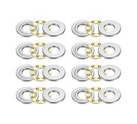 sourcing map Lot de 8 roulements à billes F5-12M miniatures de 5 mm x 12 mm x 4 mm avec rondelles en acier chromé à sens unique pour systèmes de convoyeur, machines-outils