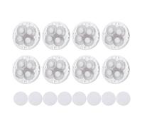 sourcing map Lot de 8 roulettes auto-adhésives, rotation à 360 degrés, roulettes pivotantes universelles adhésives pour meubles, bacs de rangement, poubelles (transparent, 4 billes en nylon)