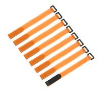 sourcing map Lot de 8 sangles d'arrimage réutilisables pour batterie, 2 x 25,4 cm en nylon orange, multifonction, sangle de serrage réglable pour la maison, le bureau, le RC, le bateau, la voiture