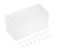 sourcing map Lot de 8 séparateurs d'aquarium, 30,5 x 15,2 cm en plastique pour cage à œufs, diffuseur de lumière, séparateur inférieur avec ventouses et ventouses pour aquarium, transparent