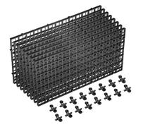 sourcing map Lot de 8 séparateurs d'aquarium, 30,5 x 15,2 cm en plastique pour cage à œufs, diffuseur de lumière, séparateur inférieur avec ventouses et ventouses pour aquarium, noir