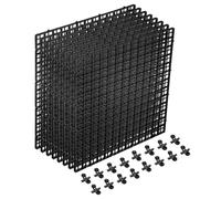 sourcing map Lot de 8 séparateurs d'aquarium, 30,5 x 30,5 cm en plastique pour cage à œufs - Séparateur de séparation inférieur avec ventouses et ventouses pour aquarium, noir