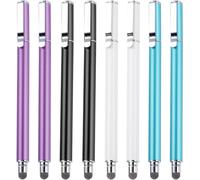 sourcing map Lot de 8 stylets universels pour écrans tactiles - Sensibilité pour téléphone, tablette, appareil à écran tactile, noir, bleu, violet, blanc