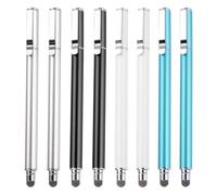sourcing map Lot de 8 stylets universels pour écrans tactiles - Sensibilité pour téléphone, tablette, appareil à écran tactile - Noir/bleu ciel/argenté/blanc