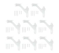 sourcing map Lot de 8 supports de main courante blancs de 7,6 cm robustes pour rampes d'escalier pour la maison, le bureau, les escaliers intérieurs et extérieurs