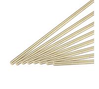 sourcing map Lot de 8 tiges rondes en laiton de 3 mm x 350 mm, tige solide en métal pour bricolage, bricolage, modélisme, voiture, hélicoptère, avion
