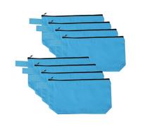 sourcing map Lot de 8 trousses de maquillage en toile de coton, 19,1 x 13,8 cm, avec fermeture éclair et sangle, multi-usages unies, pochettes à fermeture éclair, trousse à crayons vierges pour femmes