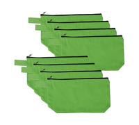 sourcing map Lot de 8 trousses de maquillage en toile de coton, 19,1 x 13,8 cm, avec fermeture éclair et sangle, multi-usages unies, trousse de toilette vierge, trousse à crayons pour femmes et