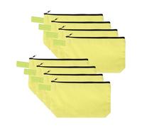sourcing map Lot de 8 trousses de maquillage en toile de coton, 19,1 x 13,8 cm, avec fermeture éclair et sangle, multi-usages unies, trousse de toilette vierge, trousse à crayons pour femmes et