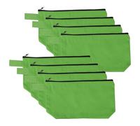 sourcing map Lot de 8 trousses de maquillage en toile de coton, 22,9 x 13,8 cm, avec fermeture éclair et sangle, multi-usages, unies à fermeture éclair, trousse à crayons vierges pour femmes et