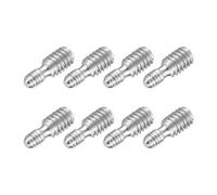 sourcing map Lot de 8 vis filetées à double extrémité M3 x 4 mm vers M4 x 6 mm, adaptateur réducteur de filetage en acier inoxydable 304 pour fixation de meubles et machines