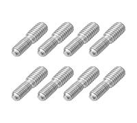 sourcing map Lot de 8 vis filetées à double extrémité M5 x 10 mm vers M6 x 10 mm, adaptateur réducteur de filetage en acier inoxydable 304 pour fixation de meubles et machines