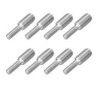 sourcing map Lot de 8 vis filetées à double extrémité M5 x 15 mm vers M8 x 15 mm, adaptateur réducteur de filetage en acier inoxydable 304 pour fixation de meubles et machines