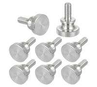 sourcing map Lot de 8 vis moletées M5 x 10 mm, vis moletées à tête diamant en acier inoxydable 304, boulons à tête moletée métriques avec boutons de préhension à l'épaule, attaches filetées serrées à
