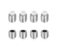 sourcing map Lot de 8 vis sans tête M8 x 8 mm avec pointe en nylon et acier inoxydable 304 pour réparation de meubles, machines et équipements industriels