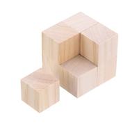 sourcing map Lot de 80 blocs de bois, cubes carrés en bois brut pour bricolage, décoration artistique, travaux manuels, sculptés à la main, 4,5 x 4,5 x 4,5 cm
