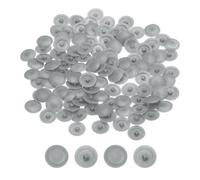 sourcing map Lot de 80 cache-vis en plastique auto-taraudeuses étanches pour vis Phillips - 12 x 3 mm - Gris clair