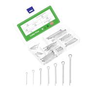 sourcing map Lot de 80 goupilles fendues en acier inoxydable 304 de 7 tailles différentes pour appareils ménagers, équipements de sport, réparation mécanique automobile (argent)