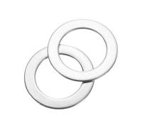 sourcing map Lot de 80 rondelles plates en acier inoxydable 304, M10 x 16 x 0,2 mm, entretoises plates ultra fines, fixations à anneau plat pour boulons, vis, réparation électronique, automobile,