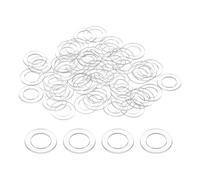 sourcing map Lot de 80 rondelles plates M1.8 en PVC transparent - 1,8 mm x 4 mm x 0,3 mm d'épaisseur - Pour poignée de porte de douche, barres porte-serviettes, transparentes