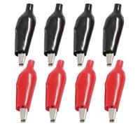 sourcing map Lot de 8Bottes en Plastique avec revêtement en métal Pinces Crocodile Pinces 55mm