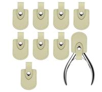 sourcing map Lot de 9 housses de protection en cuir synthétique pour ciseaux à ongles - Portable - Pour coupe-cuticules - Pour salon de manucure et usage domestique - Vert clair