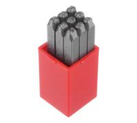 sourcing Map Lot de 9 tampons numérotés de 3 mm de Haut en Acier 0-9 pour poinçonnage en métal, Plastique, Bois, Cuir, Laiton
