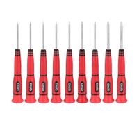 sourcing map Lot de 9 tournevis Torx de précision T4/T5/T6/T7/T8/T9/T10/T15/T20 S2 en acier magnétique Torx avec poignée antidérapante en polypropylène pour lunettes, montre, ordinateur portable, noir