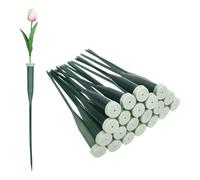 sourcing map Lot de 90 tubes d'eau florale de 15,2 cm avec pic et bouchons pour plantes, arrangement de fleurs fraîches, fournitures de fleuriste, vert foncé/vert clair gris