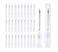 sourcing map Luer Lock Lot de 100 aiguilles de distribution de calibre 16 25 mm Pointes en acier inoxydable pour laboratoire industriel Recharge d'encres de colle liquide (blanc)