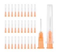 sourcing map Luer Lock Lot de 100 aiguilles de distribution de calibre 25 13 mm avec pointes en acier inoxydable pour laboratoire industriel et recharge d'encres, colle liquide (orange)
